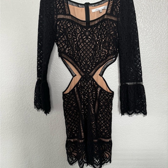 Lovers + Friends Baylin Lace Cutout Dress Black - Picture 3 of 4